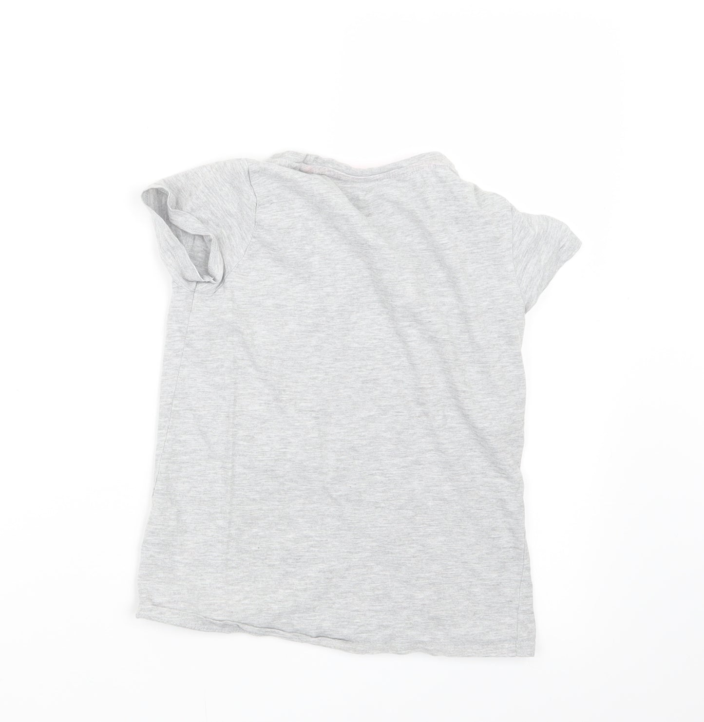Pep&Co Girls Grey   Basic T-Shirt Size 8-9 Years