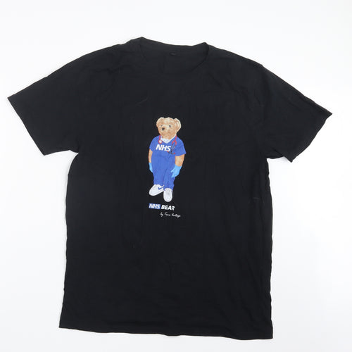 Preworn Mens Black    T-Shirt Size L
