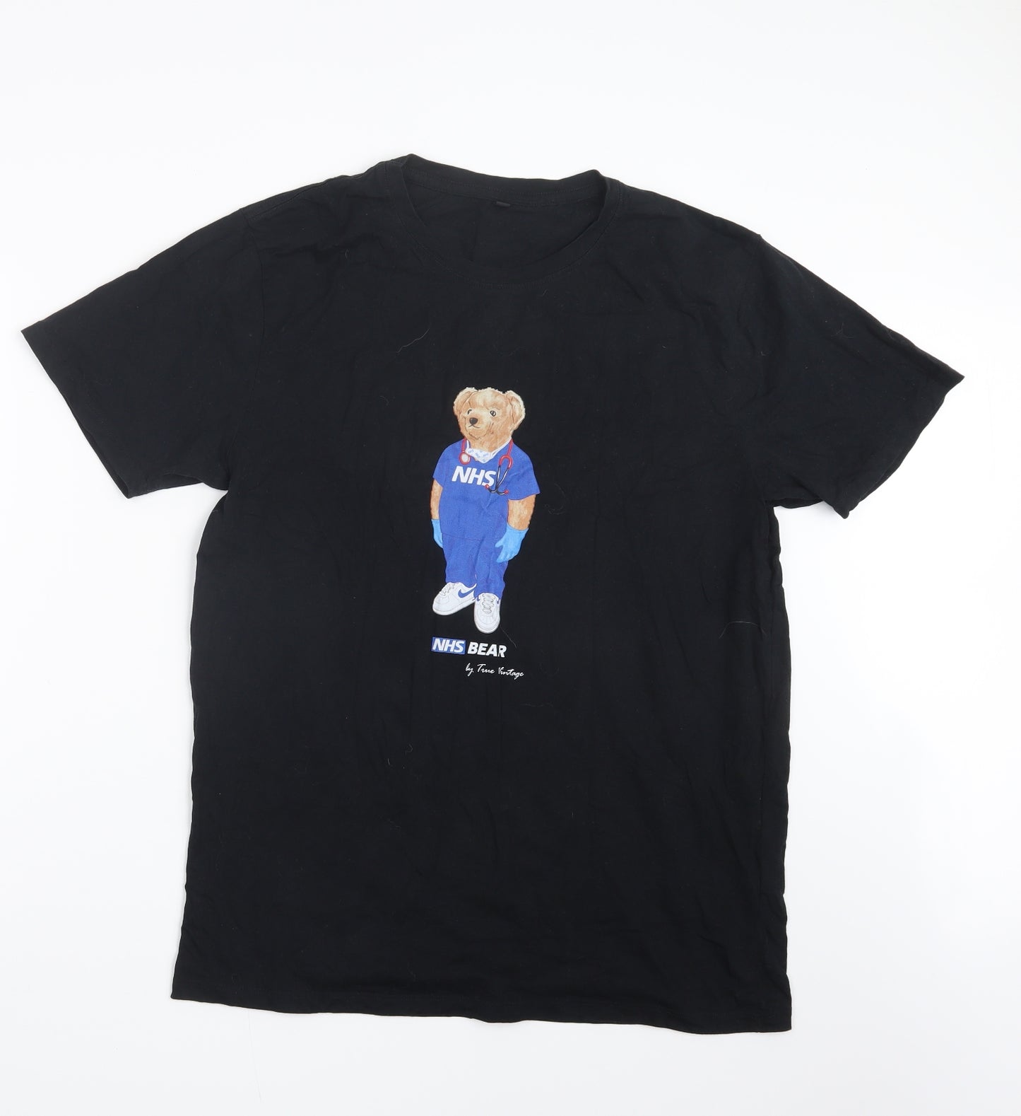 Preworn Mens Black    T-Shirt Size L