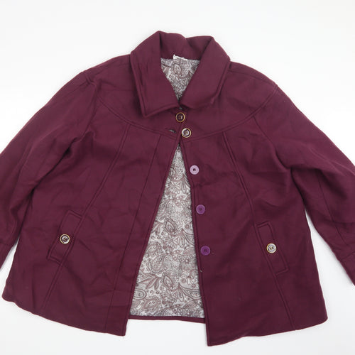 Anna De Lancay Womens Purple   Jacket  Size 18