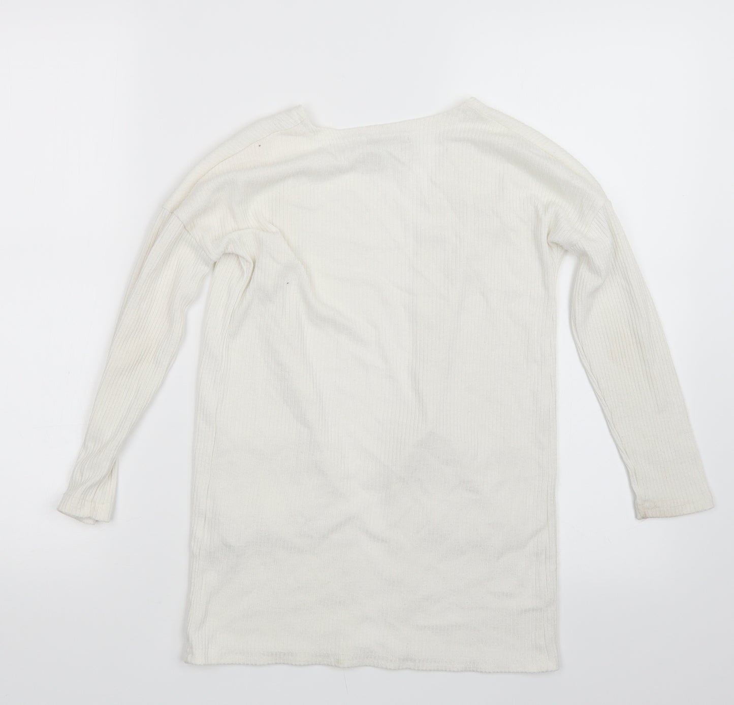 Primark Girls White   Cardigan Jumper Size 8-9 Years