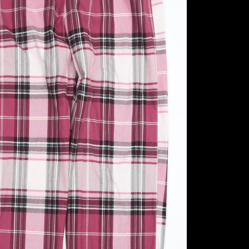 F&F Womens Pink Check  Capri Pyjama Pants Size M