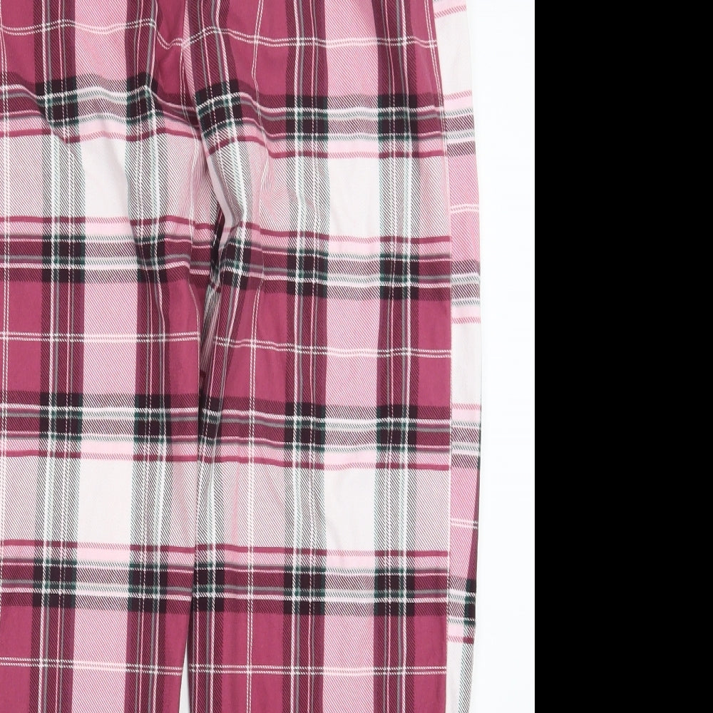 F&F Womens Pink Check  Capri Pyjama Pants Size M