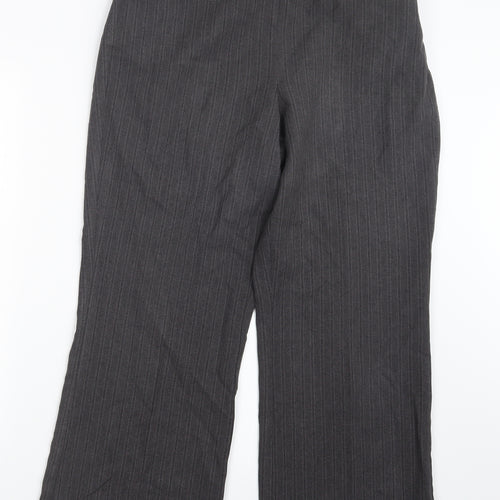 Bm Collection Womens Brown Striped  Trousers  Size 14 L27 in