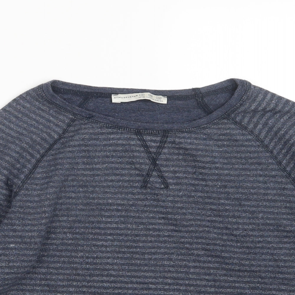 Atmosphere Womens Blue Striped  Pullover Jumper Size 10