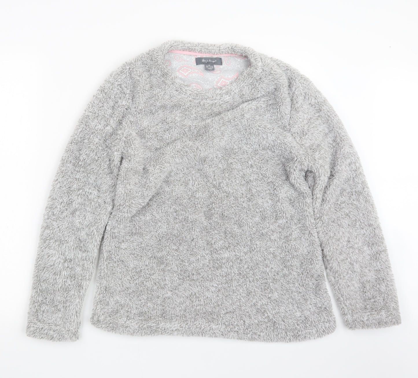 Love to Lounge Womens Grey Geometric  Top Pyjama Top Size 6