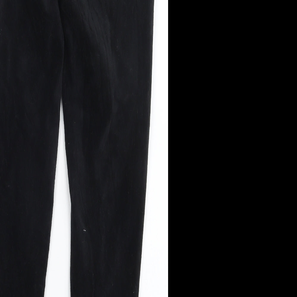 Marks and Spencer Womens Black  Velvet Trousers  Size 14 L27 in