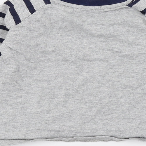 George Baby Grey Striped Jersey Basic T-Shirt Size 18-24 Months  - Disney Tigger