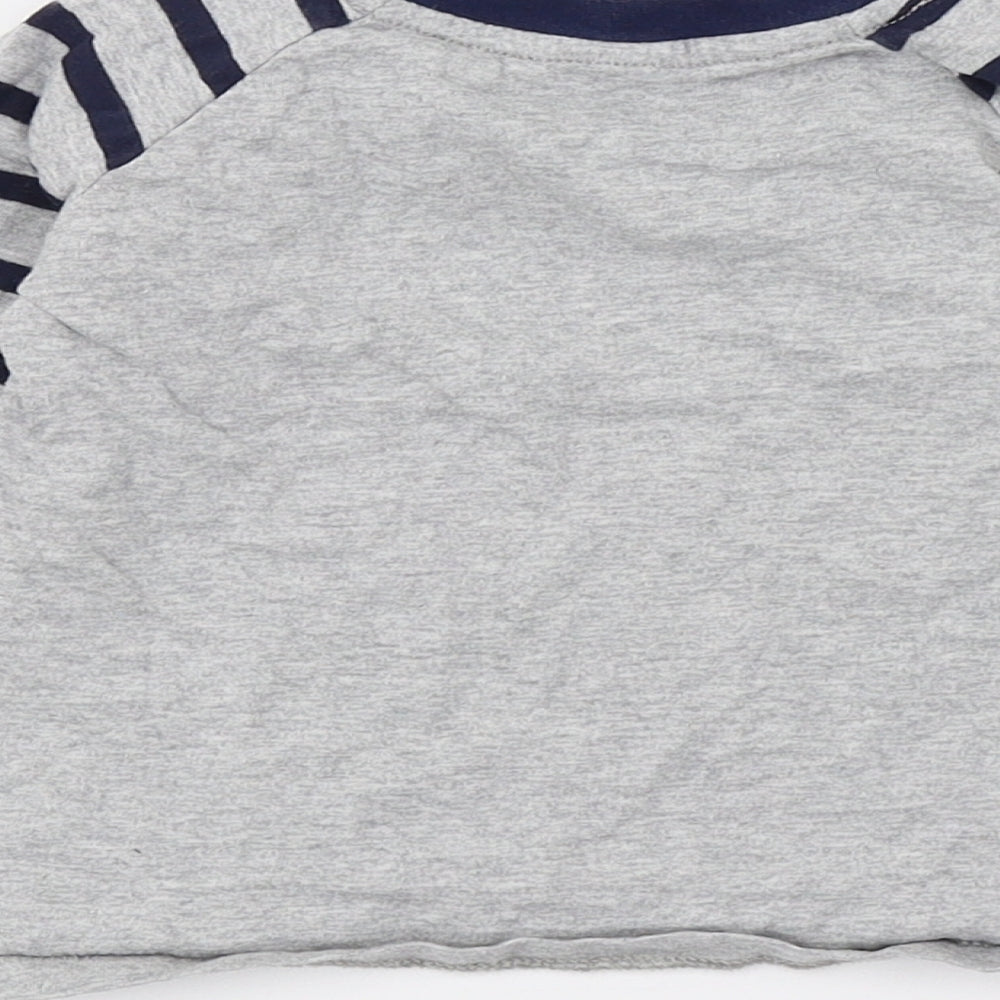 George Baby Grey Striped Jersey Basic T-Shirt Size 18-24 Months  - Disney Tigger