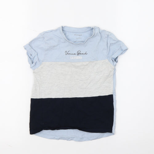 Primark Boys Blue  Jersey Basic T-Shirt Size 3-4 Years