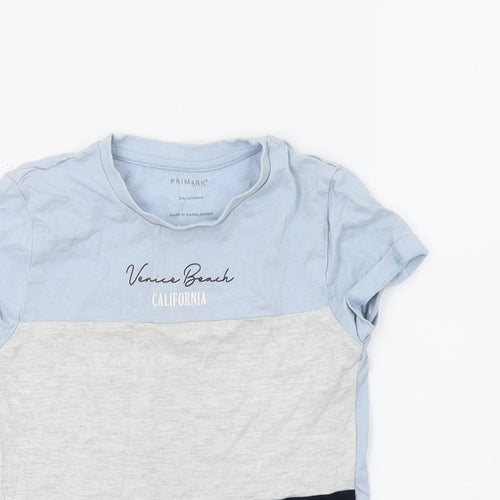 Primark Boys Blue  Jersey Basic T-Shirt Size 3-4 Years