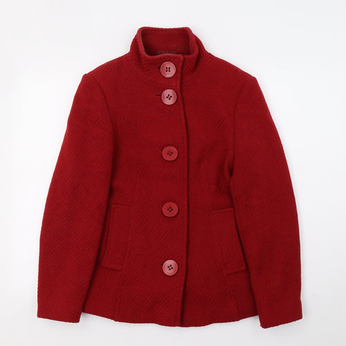 Autonomy Womens Red   Overcoat Coat Size 12