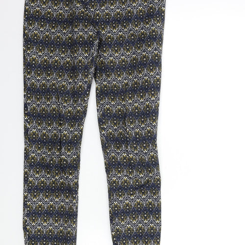H&M Womens Blue Paisley  Trousers  Size 8 L30 in