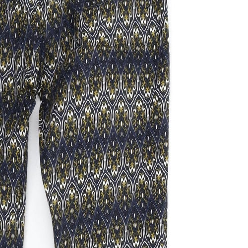 H&M Womens Blue Paisley  Trousers  Size 8 L30 in