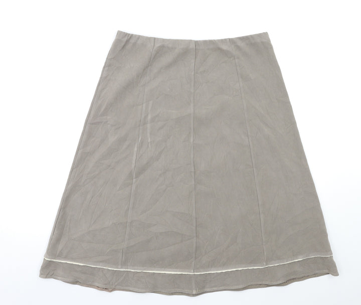 Preworn Womens Grey   A-Line Skirt Size 14