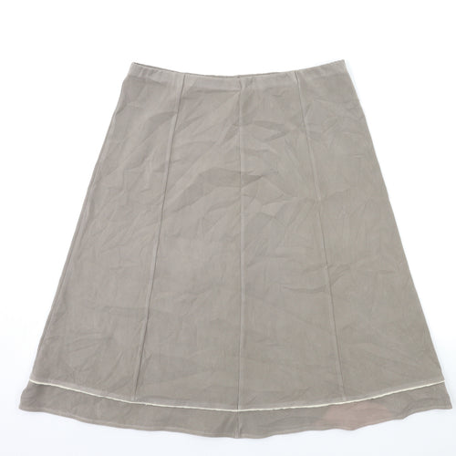 Preworn Womens Grey   A-Line Skirt Size 14