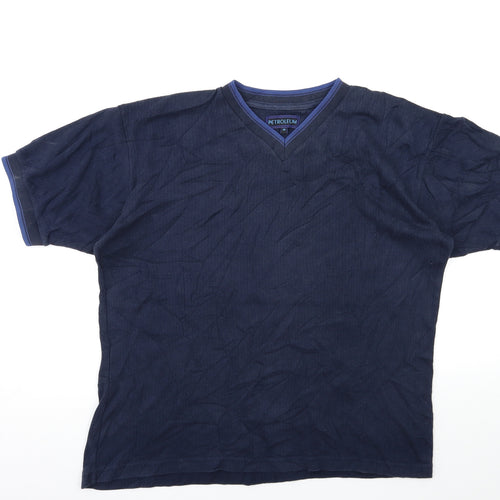 Petroleum Mens Blue    T-Shirt Size M