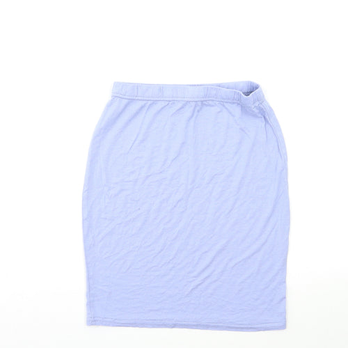 PRETTYLITTLETHING Womens Blue   Mini Skirt Size 8