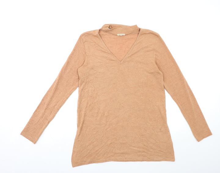 River Island Womens Orange  Knit Pullover Jumper Size 10