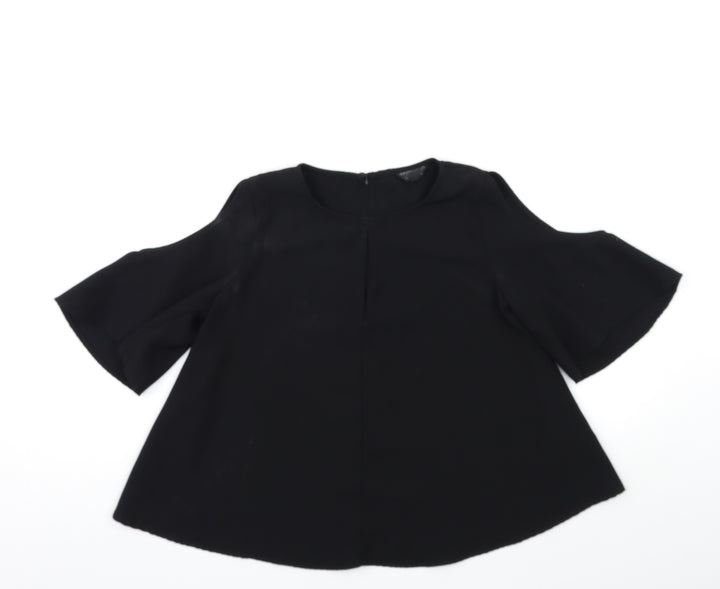 Topshop Womens Black   Basic T-Shirt Size 10