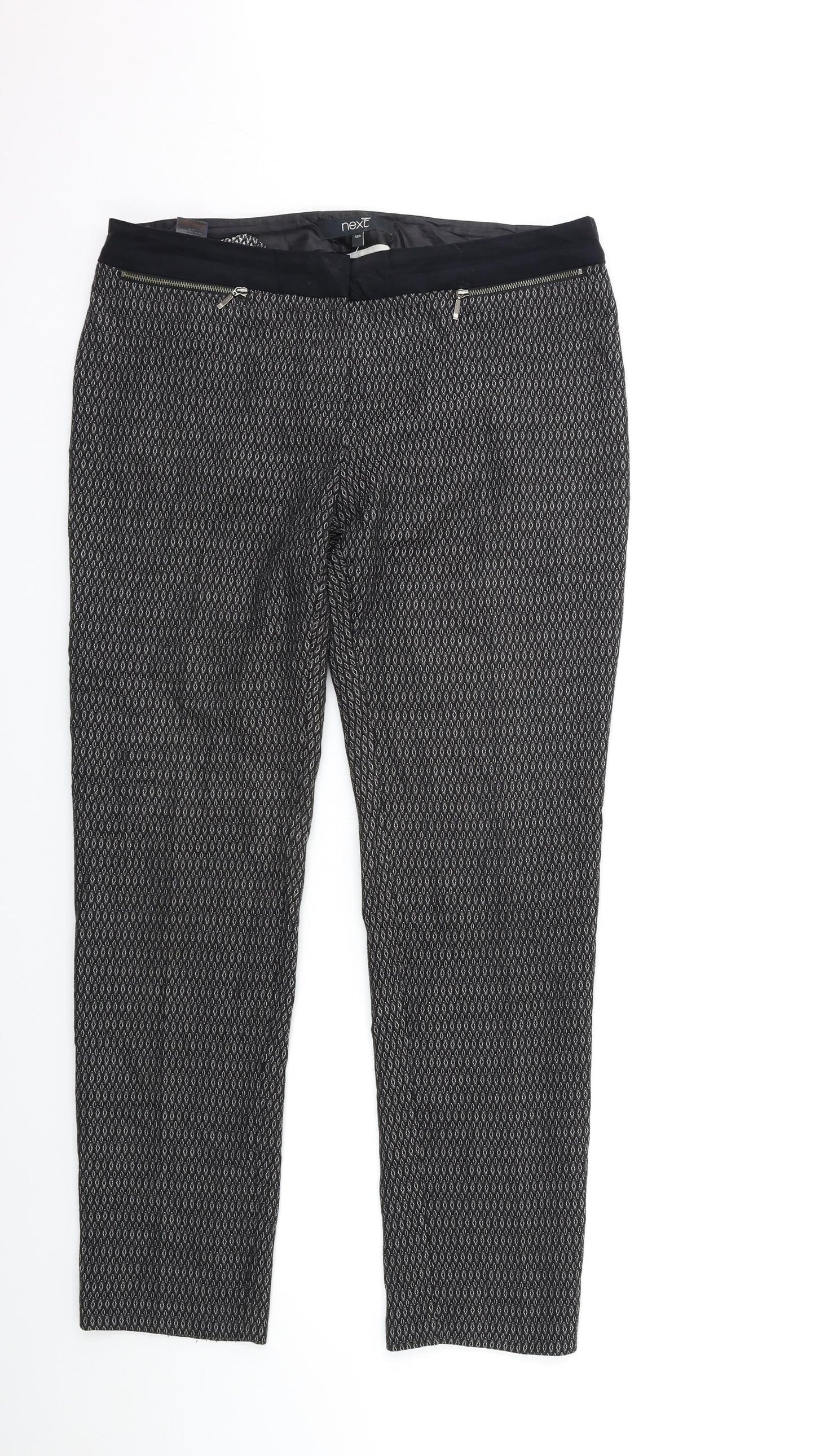 NEXT Womens Black   Trousers  Size 12 L29 in