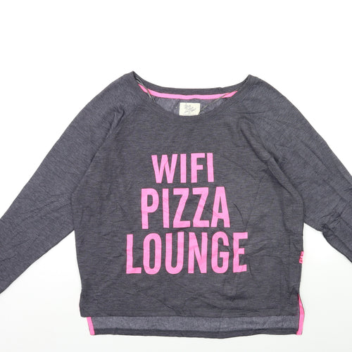 Love To Lounge Womens Grey   Basic T-Shirt Size 8