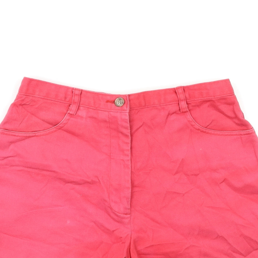 Cutter & Buck Womens Pink  Denim Cut-Off Shorts Size 6