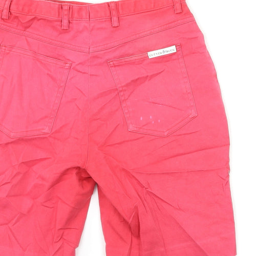 Cutter & Buck Womens Pink  Denim Cut-Off Shorts Size 6