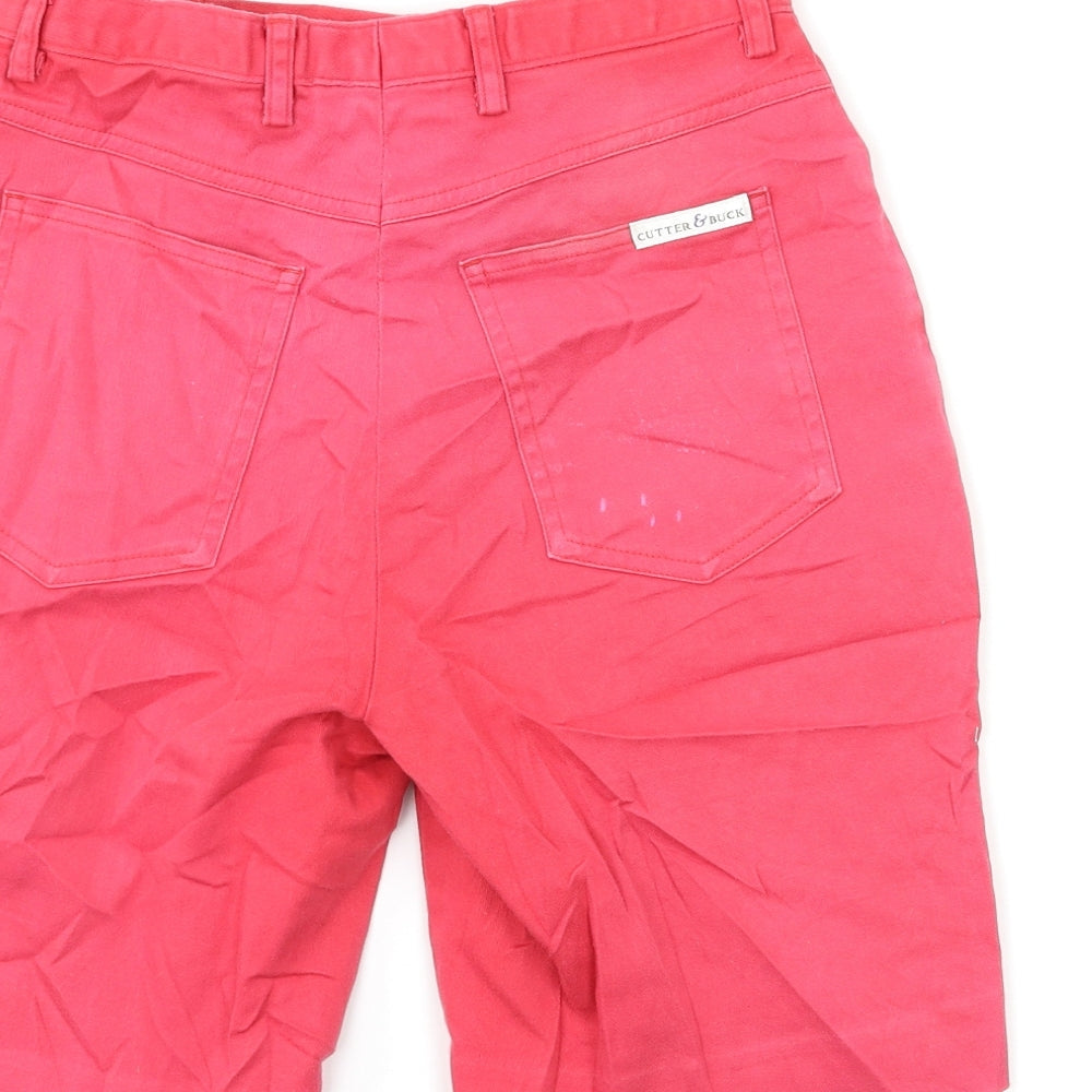 Cutter & Buck Womens Pink  Denim Cut-Off Shorts Size 6