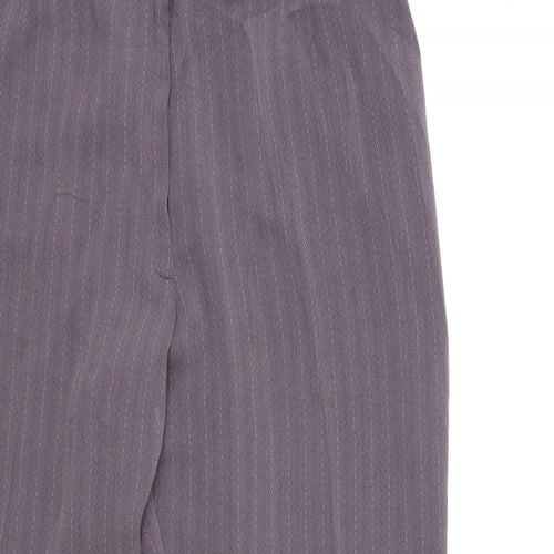 Preworn Womens Purple Striped  Trousers  Size 36 in L28 in