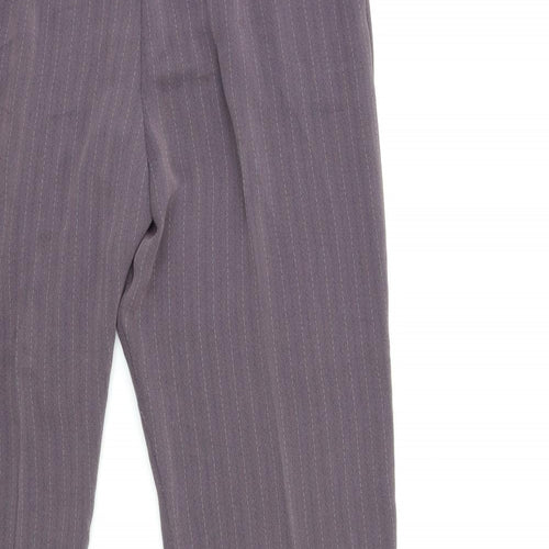 Preworn Womens Purple Striped  Trousers  Size 36 in L28 in