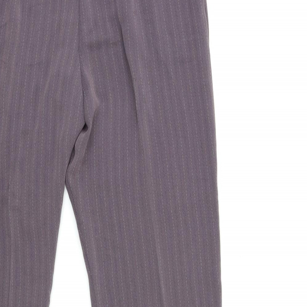 Preworn Womens Purple Striped  Trousers  Size 36 in L28 in