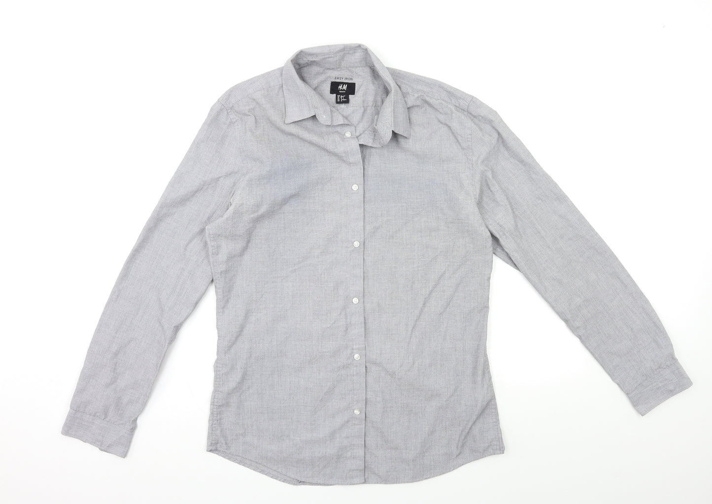 H&M Mens Grey    Dress Shirt Size M