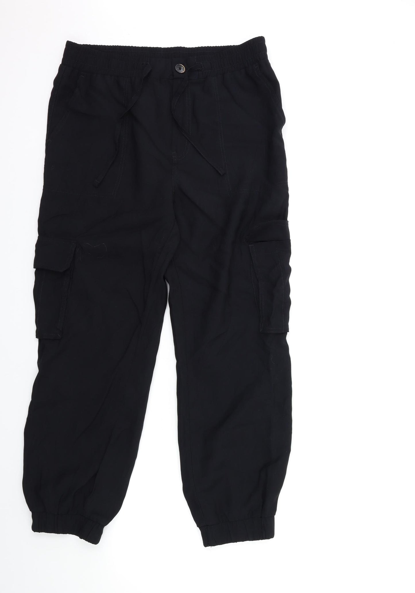 George Womens Black   Cargo Trousers Size 14 L28 in