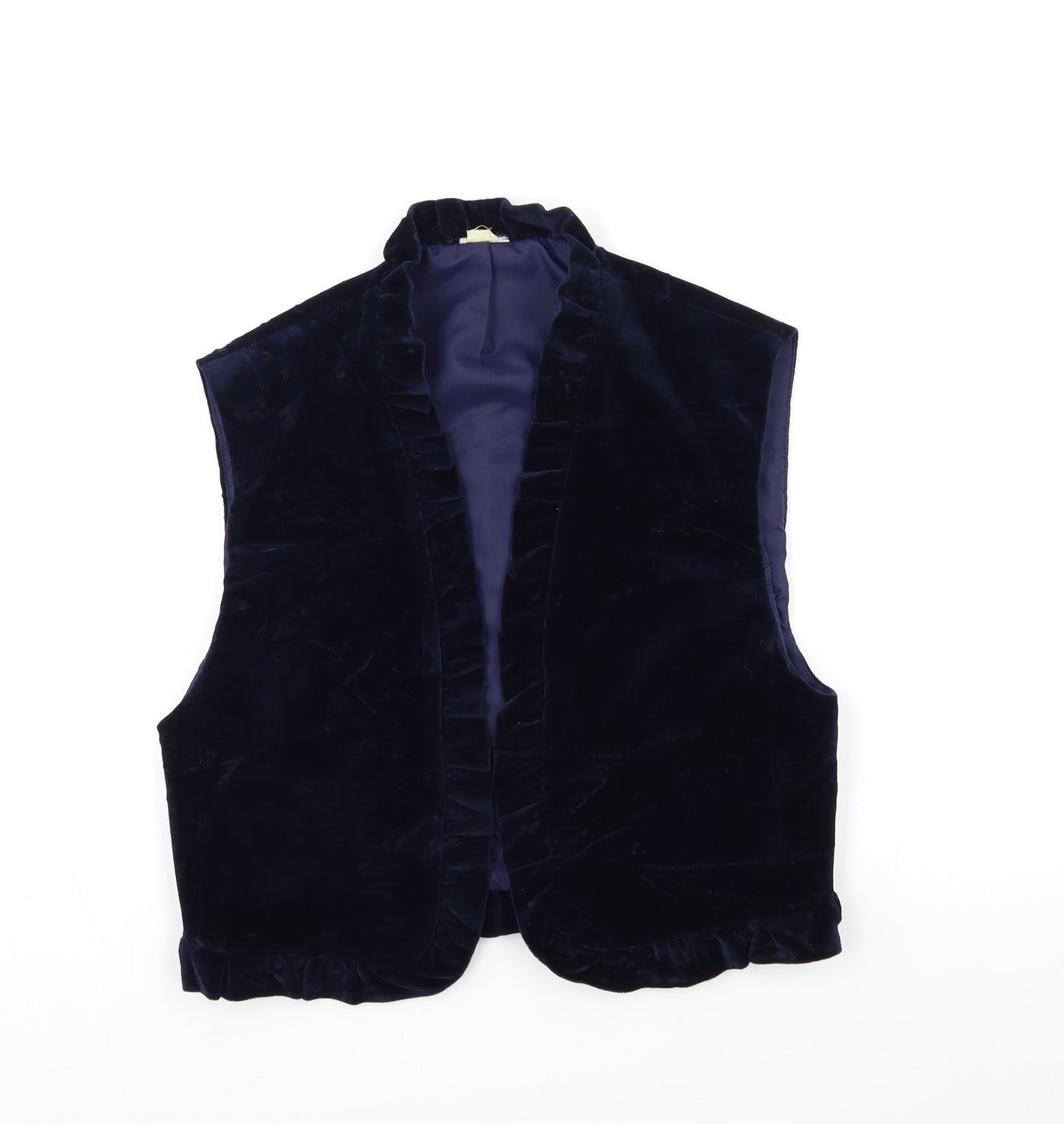 Preworn Womens Blue  Velour Jacket Waistcoat Size S