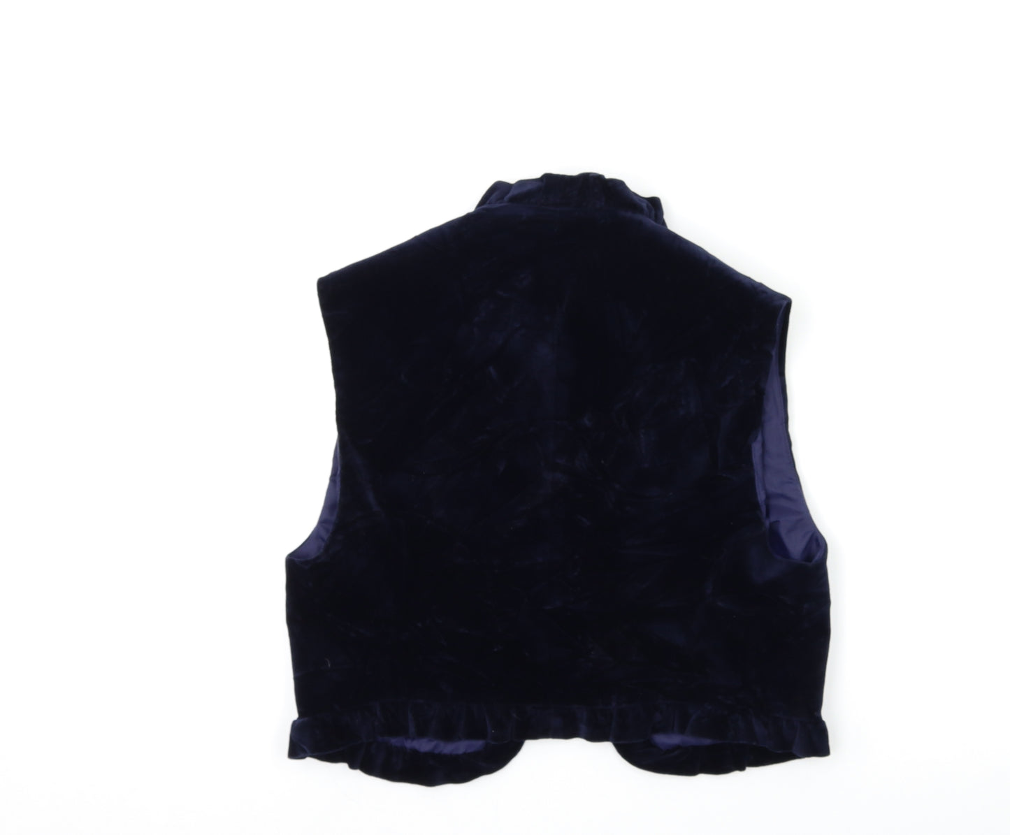 Preworn Womens Blue  Velour Jacket Waistcoat Size S