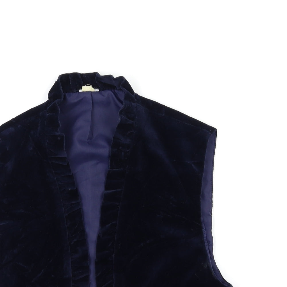 Preworn Womens Blue  Velour Jacket Waistcoat Size S