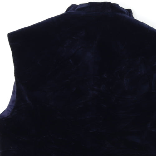 Preworn Womens Blue  Velour Jacket Waistcoat Size S