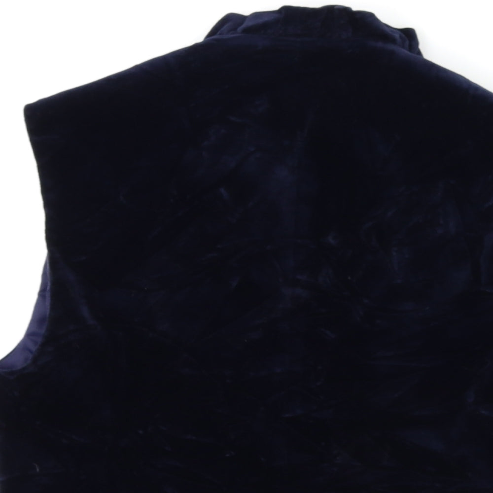 Preworn Womens Blue  Velour Jacket Waistcoat Size S