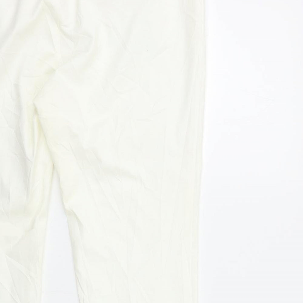 Zara Womens White   Trousers  Size 16 L28 in