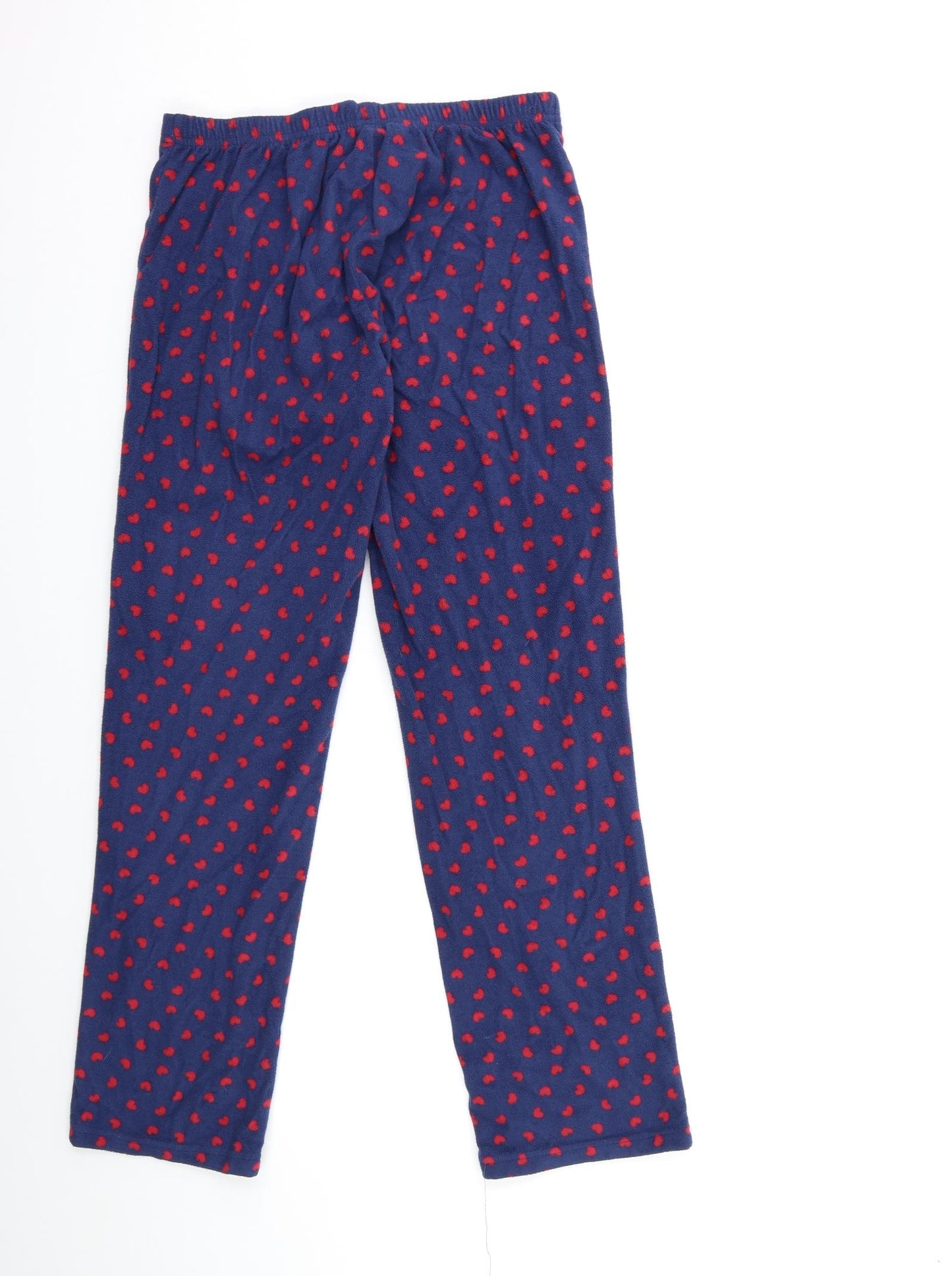 George Womens Blue Polka Dot Fleece Top Pyjama Pants Size 8