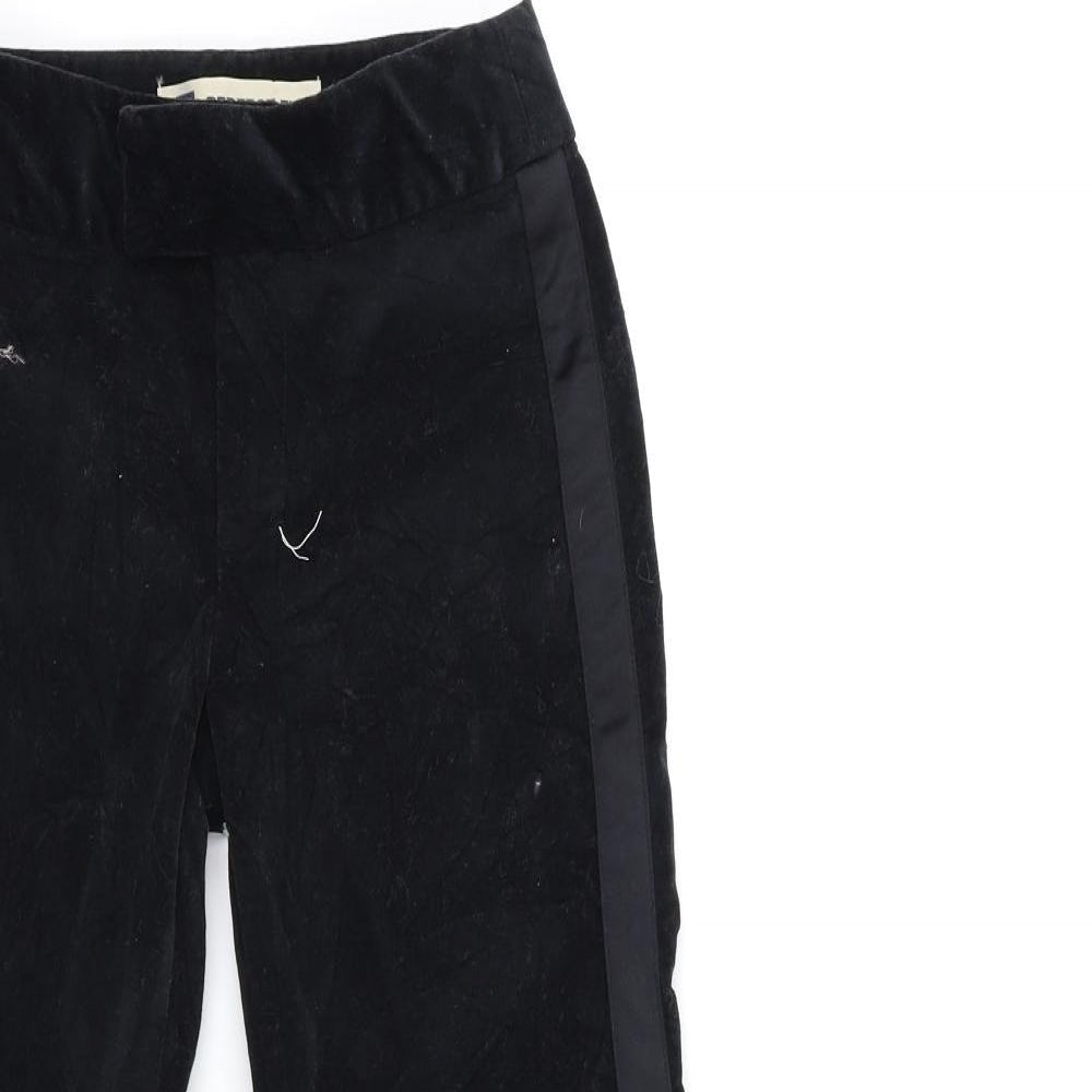 Gap Girls Black  Velour  Trousers Size 10 Years