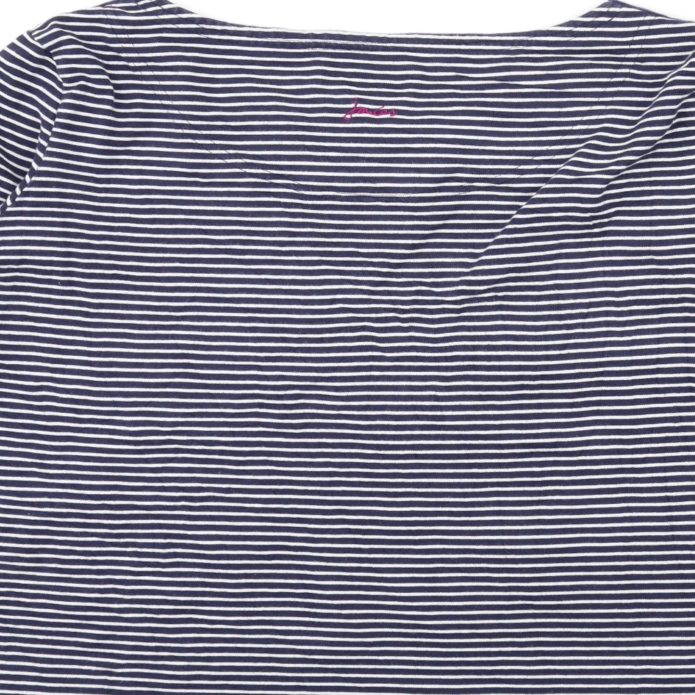 Joules Womens Blue Floral  Basic T-Shirt Size 20
