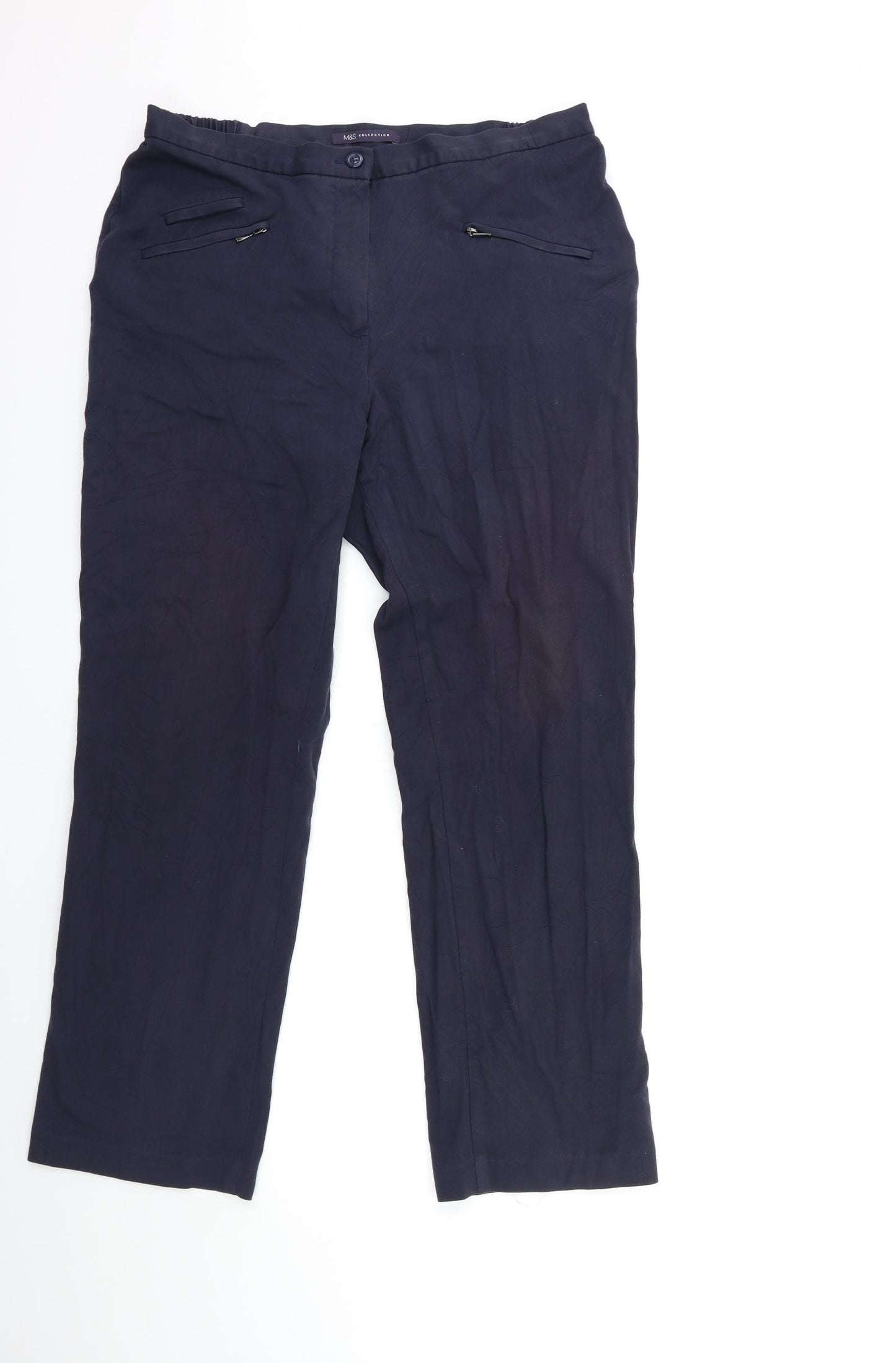 Marks and Spencer Womens Blue   Trousers  Size 14 L30 in