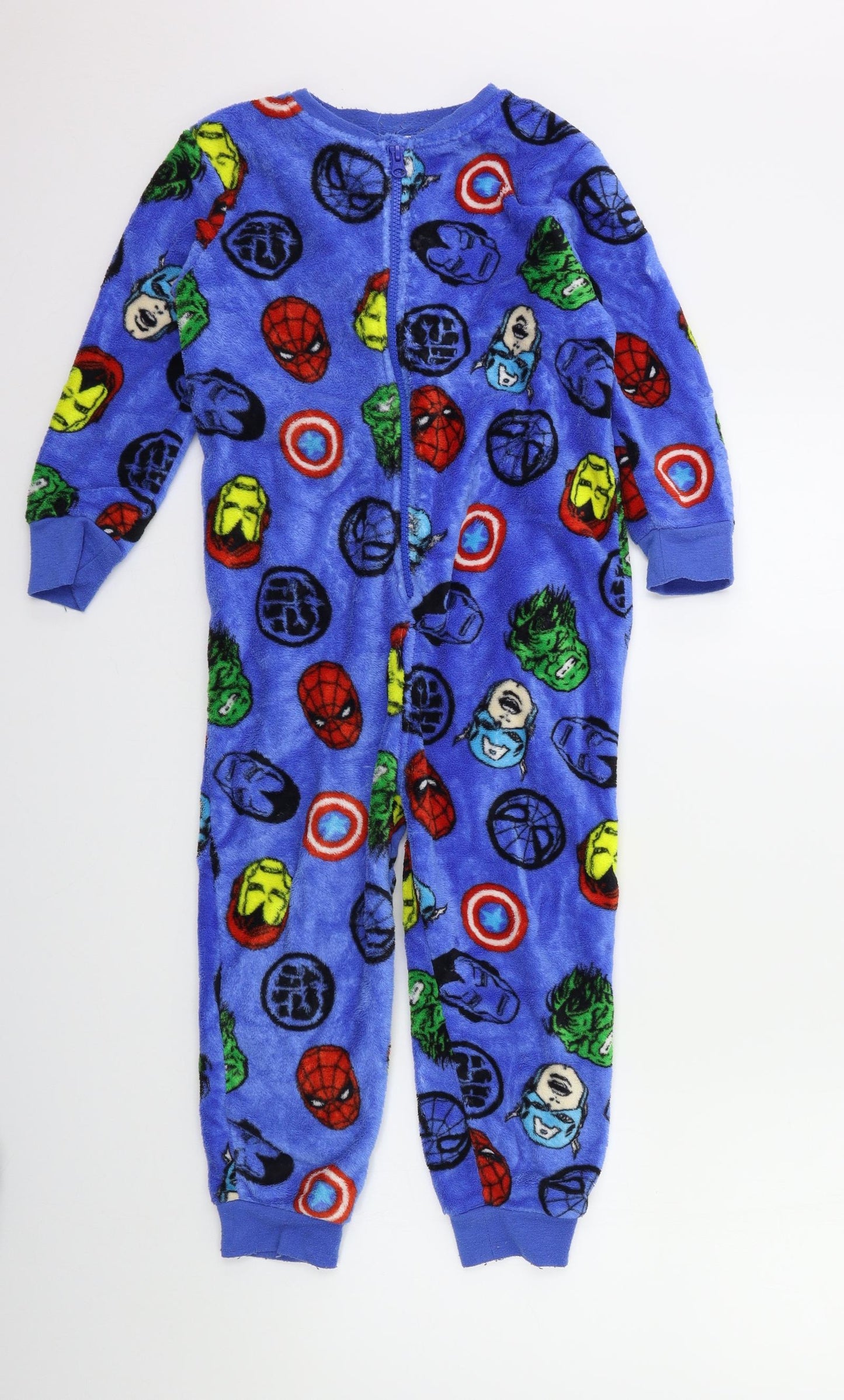 Marvel Boys Blue  Fleece  One Piece Size 6 Years