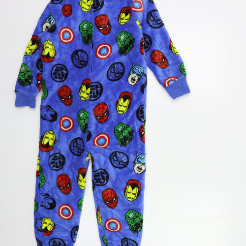 Marvel Boys Blue  Fleece  One Piece Size 6 Years