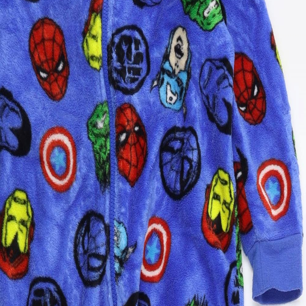 Marvel Boys Blue  Fleece  One Piece Size 6 Years