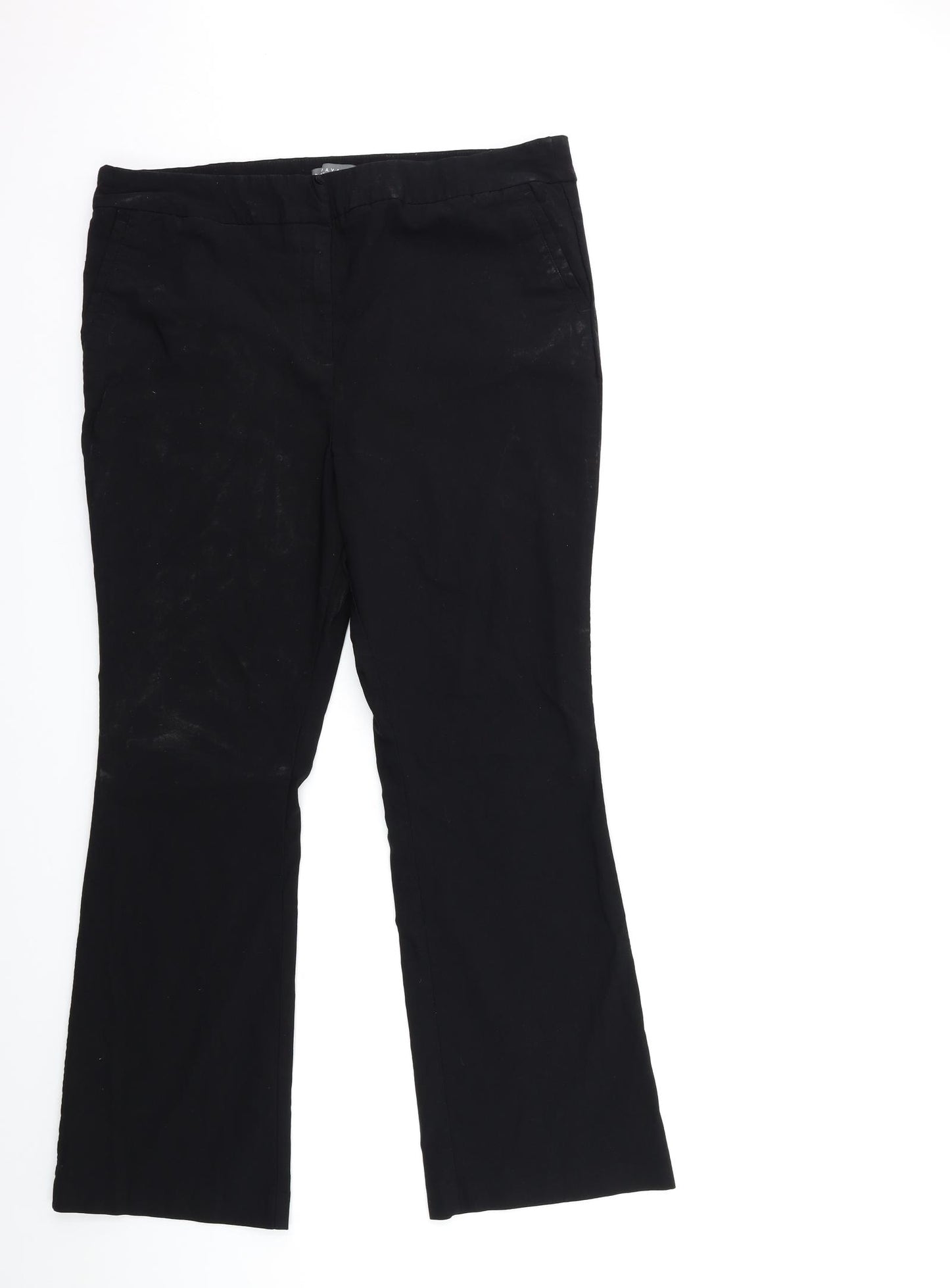 Papaya Womens Black   Trousers  Size 18 L30 in