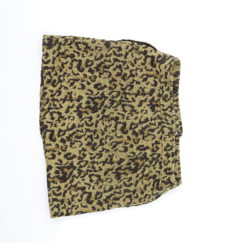 NEXT Womens Brown Animal Print  Skater Skirt Size 10