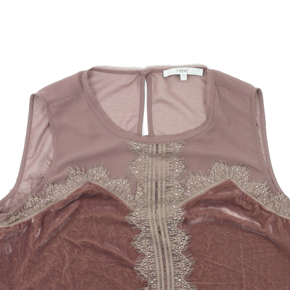 NEXT Womens Purple  Velour Basic Tank Size 14